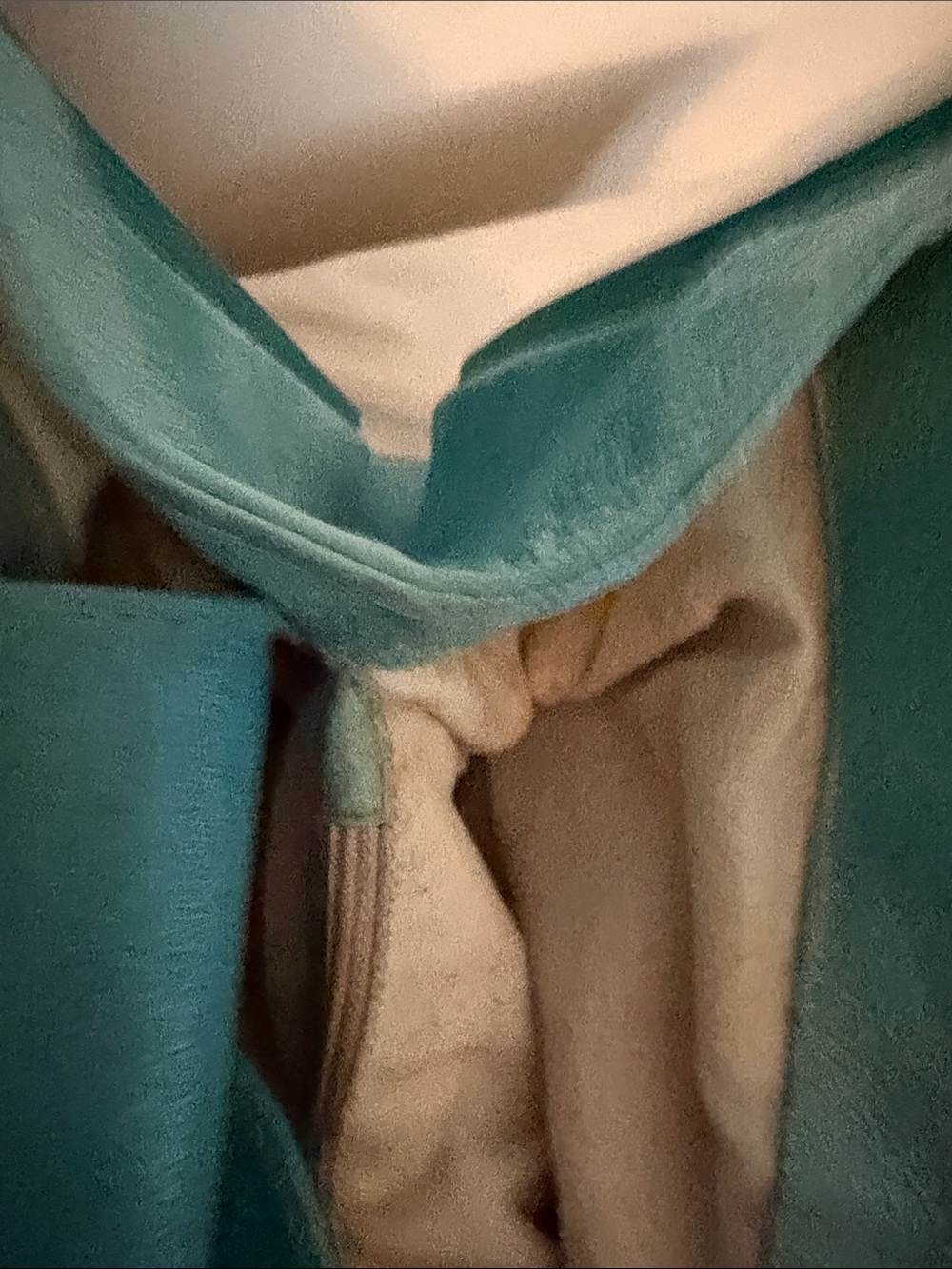 Vintage Gucci Turquoise Suede Tote with Bamboo Handle - Picture 8 of 12